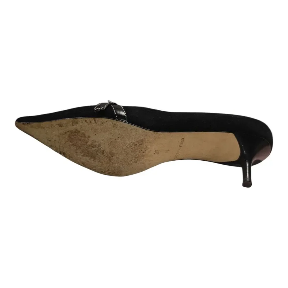 KATE SPADE Black Suede Pointy Toe Pumps Size 9.5M